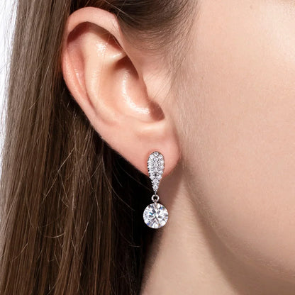 6cttw D Color Moissanite Drop Earrings 18K Gold Plated 925 Sterling Silver Luxurious Stud Earring Women Gifts Wholesale