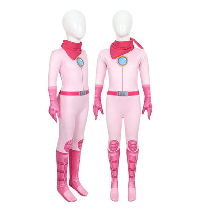 Peach Princess Dress For Girls Game Rosalina Role Play Clothes Cosplay Costume Birthday Party Halloween Carnival Clothing 4-10Y