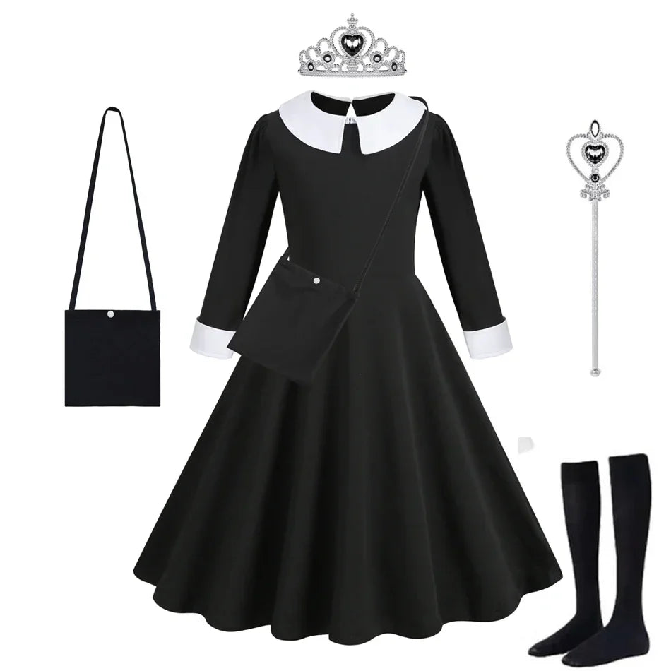 Halloween Dress Girl Costume for Girls Black Dress
