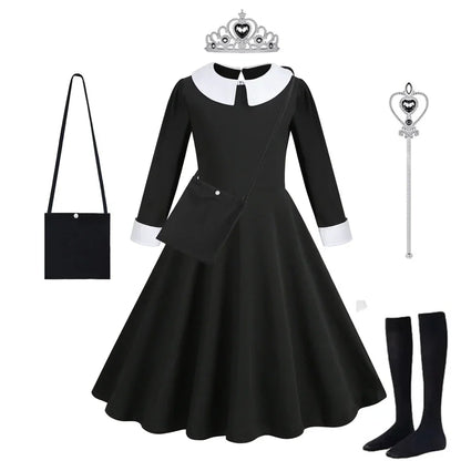 Halloween Dress Girl Costume for Girls Black Dress