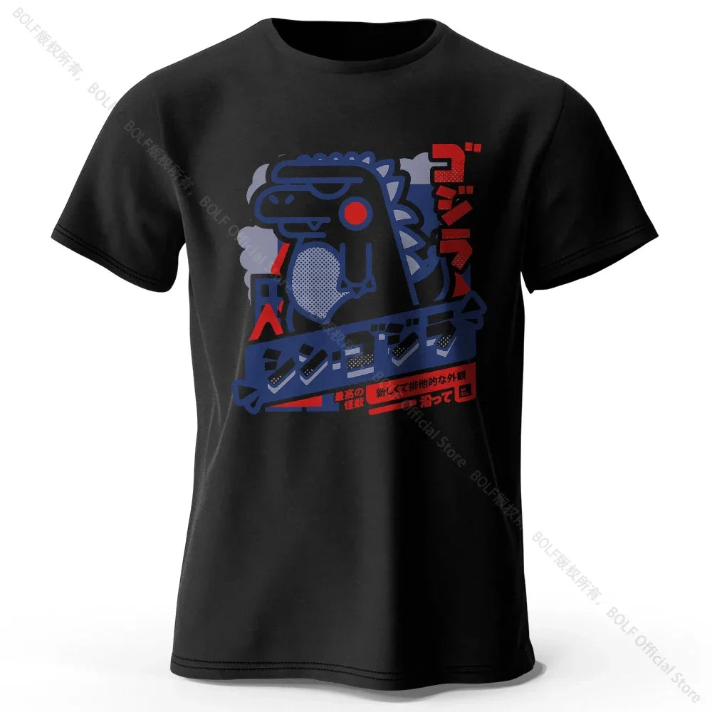 Harajuku Kawaii Animal Printed 100% Cotton T-Shirt, Lightweight Round Neck Short Sleeve Tee, Unisex Casual Wear