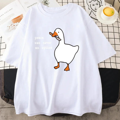 Peace Was Never An Option Prints Mans Tee Clothing Creativity All-math Women T-Shirt Tops women Clothing T-Shirt Y2K top