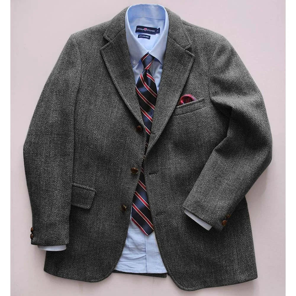 Men's Casual Blazer Herringbone Slim Fit Single Breasted Stylish Comfortable Jacket Men's Coat Double Breasted Blazer Men's Suit