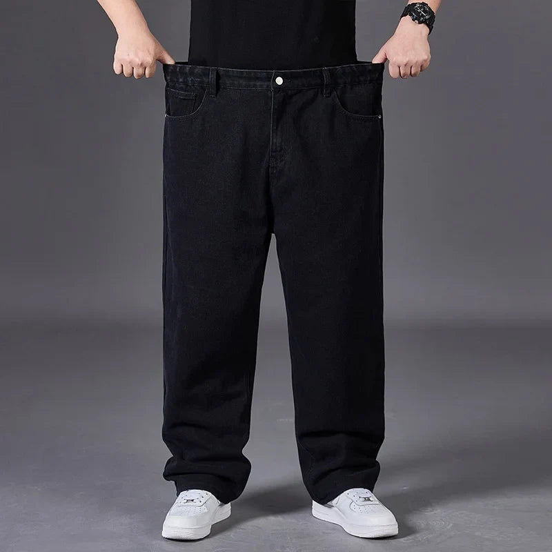 Big Size Jeans Men Good Quality Large Size Jumbo Long Loose Pants Plus Size Loose Jeans Men Wearable Seasons Denim Baggy Jean
