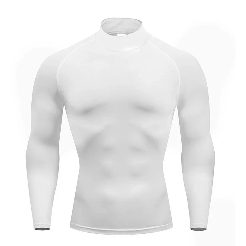 Men Running T-shirts Compression Long Sleeve Sport Shirts Fitness Tight Training Jogging Tees Gym Sportswear Quick Dry Rashgard