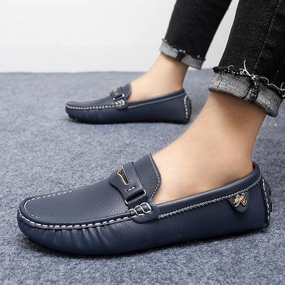 Formal Italian Shoes Men Handmade Leather Loafer Driving Flats Slip-on Casual Shoes Luxury Comfy Moccasins Dress Shoes for Men