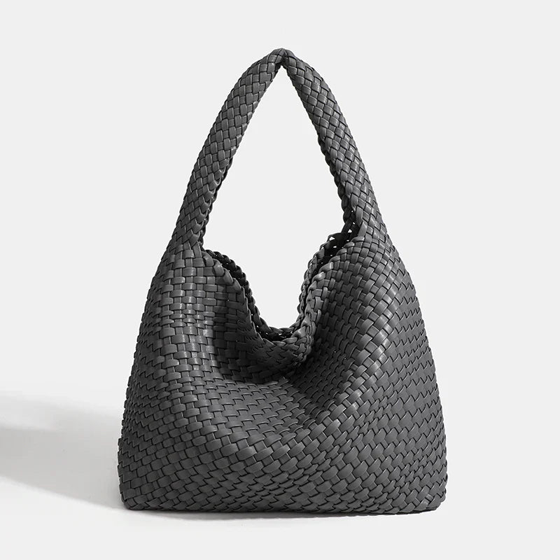 Designer Hand knitting bag PU Large women's Woven tote bag Mistress gift luxury bag original mark bags CasuaL side bag for women