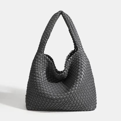 Designer Hand knitting bag PU Large women's Woven tote bag Mistress gift luxury bag original mark bags CasuaL side bag for women