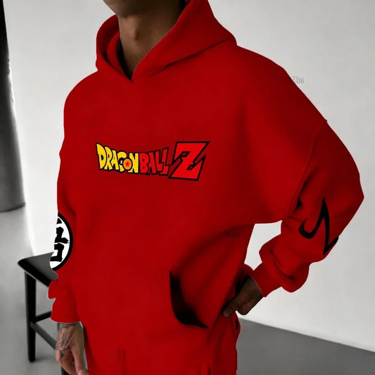 DRAGON BALL Men's Hoodie Sweatshirt Son Goku Anime Spring Autumn and Winter Boys Personality Long-sleeved Parent-child Outfit
