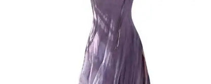 Slimming Effect Purple Mesh Ankle-Length Dress Women's plus Size Strapless Gown Korean Style High Waist A-Line Skirt