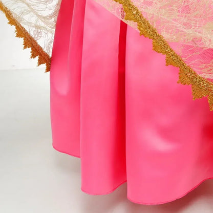 Girls Sleeping Beauty Aurora Princess Halloween Cosplay Dress Off Shoulder Kids Gift Carnival Party Fancy Princess Clothing