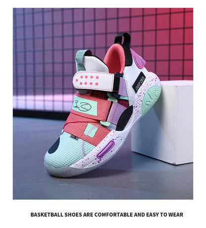 2024 New Children's Basketball Shoes For Boys Girls Non-slip Kids Sport Shoes Lightweight Outdoor Sneakers Trainers Footwear