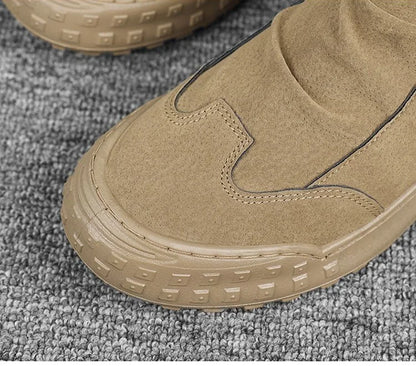 New Male Shoes Spring Autumn Men's Boots High Cut Footwear Quality Offers Cheap Original Deals Y2k Size 45 Designer Classic Sale