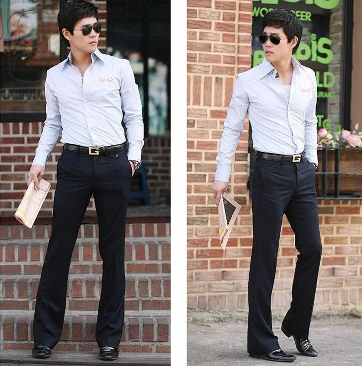 Brown Plus Big Size Male Suit Trousers Straight Men's Summer Pants Up Elegant 2025 Korean Style Clothes Classic Reviews Many