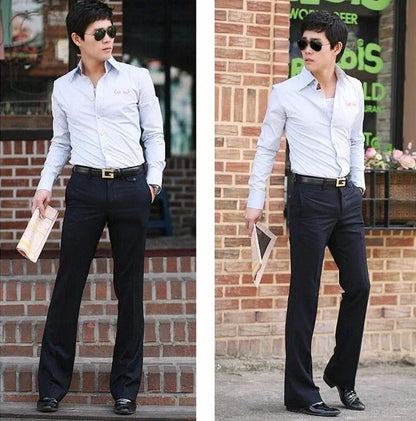 Brown Plus Big Size Male Suit Trousers Straight Men's Summer Pants Up Elegant 2025 Korean Style Clothes Classic Reviews Many
