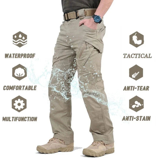 IX9 City Tactical Cargo Pants Men Hiking   Hunting Pants Cotton Many Pockets Stretch Flexible Man Trousers XXXL