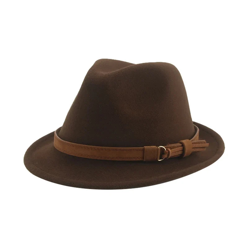 Hats for Women Fedora Winter Cowboy Hat Top Wool Khaki Green Black Jazz Caps Gentlemen Hats for Men Pamelas Y Tocados Para Bodas