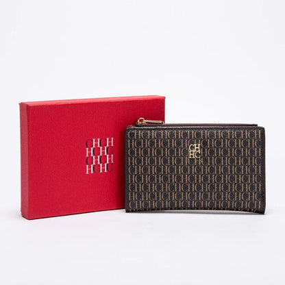 Women's Wallet CHCH Fashion Letter Cartoon Pattern Classic Retro Long Storage Wallet PVC Material Bag