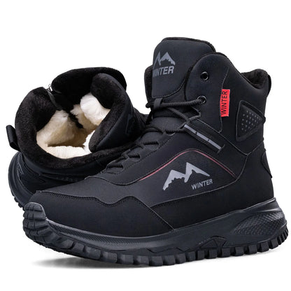 Men's Winter Boots 2025 New Waterproof Anti Slip Snow Boots For Men Thickened Fleece Outdoor Winter Sport Shoes Man For -40℃