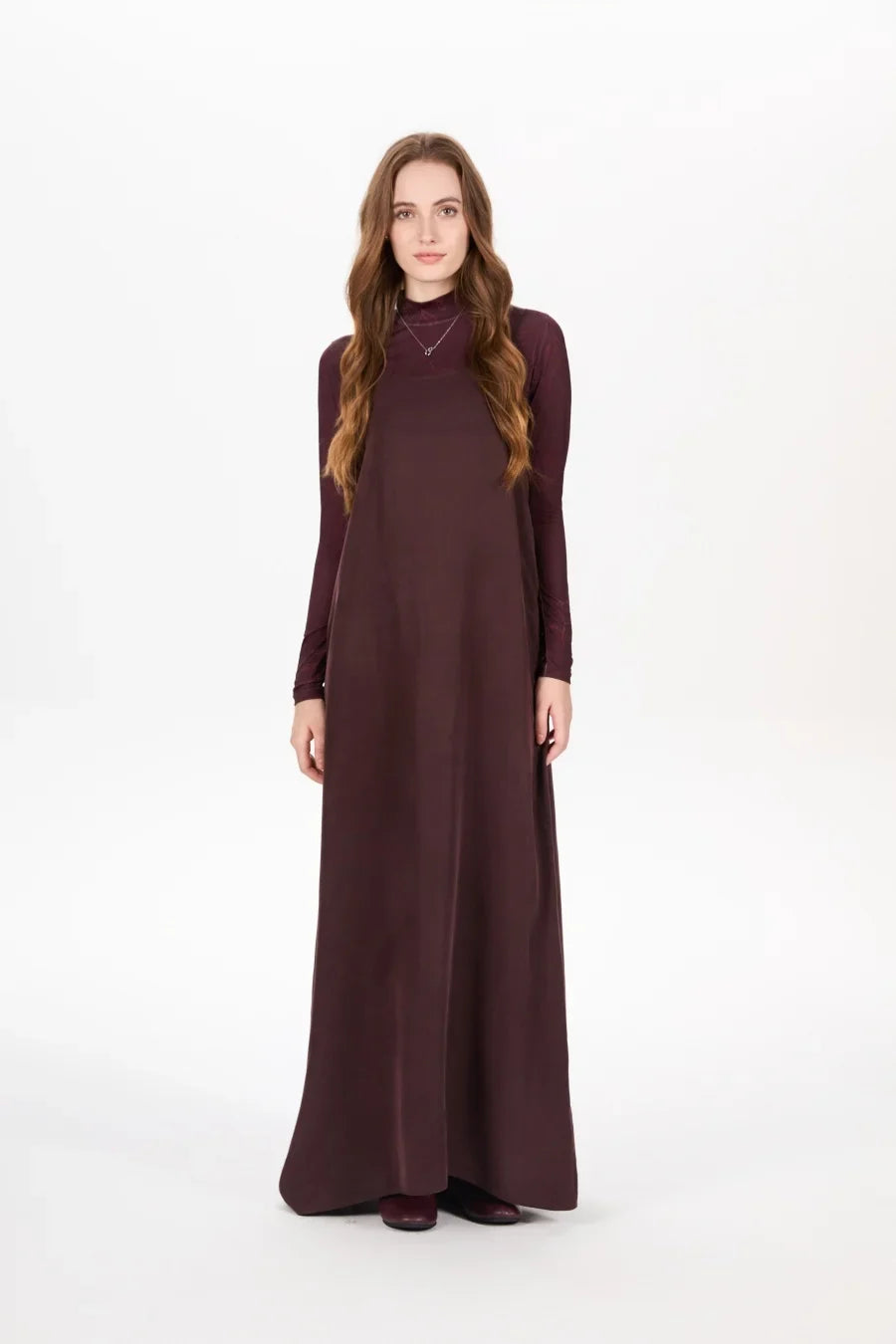 AS AW25 super soft high quality expensive cupro collection shirt + slip dress + skirt + print mockneck woman matching set