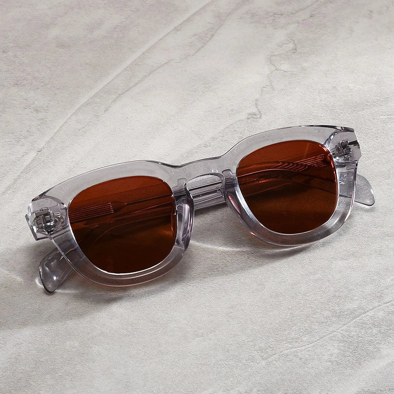 Fashion Thick Plate Acetate Lunette De Soleil Homme Retro Square Frame Personality Polarized Sunglasses Sunglasses Woman 2025