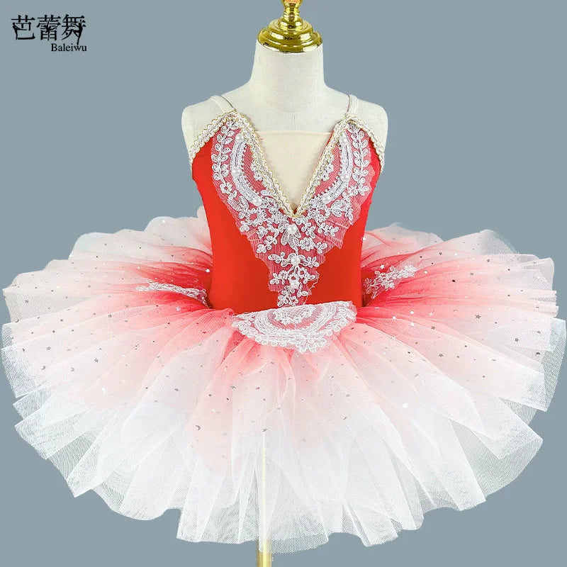 Fashion Ballet Skirt Girls Clothes Children's Dance Costume Summer Performance Princess Dress Baby Tutu Ballet Leotard Vestido