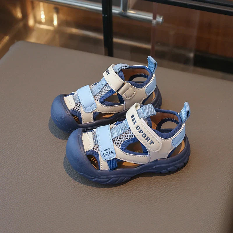 Summer Children Beach Sandals Boys Breathable Mesh Sport Sandals Baby Soft Light Kindergarten Cool Shoes