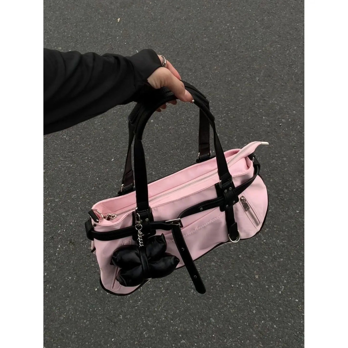 Korean Cute Harajuku Style Y2k Large Capacity Handbag Shoulder Bags Nylon Waterproof Cloth Commuter Storage Bags Women's Bag