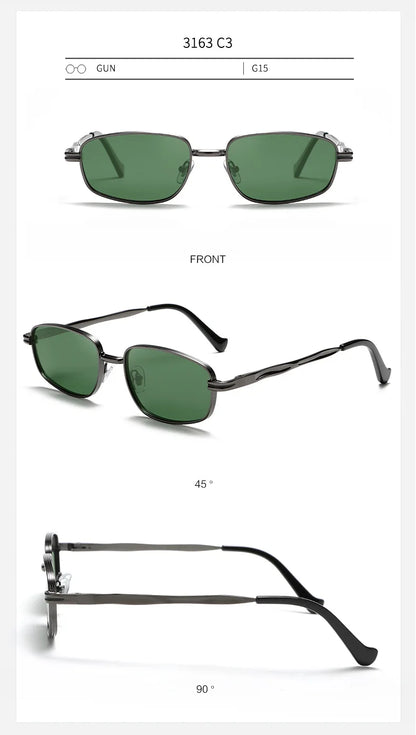 2026 Fashion Small Square Sunglasse Man Personality Brand Steampunk Metal Frame Sunglasses Women Retro Glasses UV400 Eyeglasses