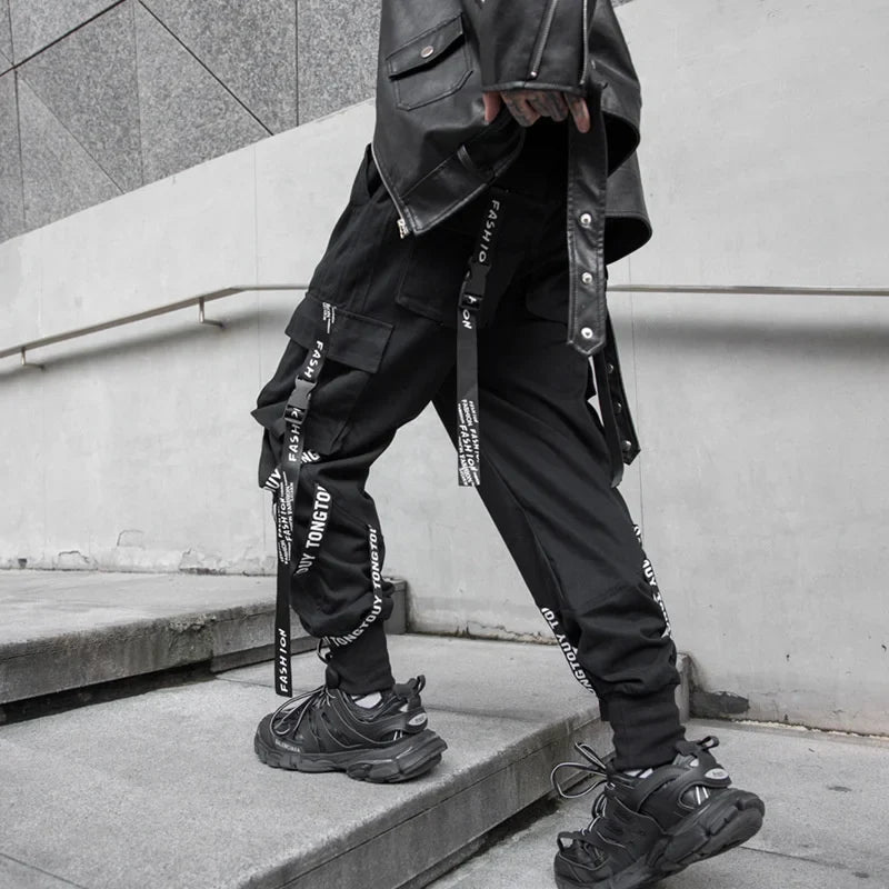 Mens Techwear Sweatpants Y2K Streetwear Jogging Pants Men Hip Hop Street Dance Casual Trousers Vintage Cargo Pant Pantalon Homme