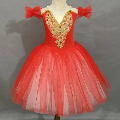 Fashion Children's Day Ballet Dress Kids Tutu Puffy Dance Wear Princess Dresses Girls Summer Performance Clothes Girl Vestidos