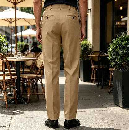 Men's Wide Leg Pants  Loose Fit Straight Leg Suit Trousers High Waist Pleated Business Office Formal Casual Men's Dress Pants