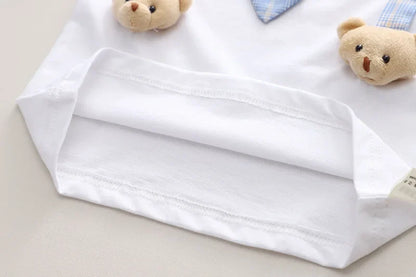 Summer Kids Clothes Set for Boys Girls Patchwork T-Shirt Shorts 2Pcs Suit Toddler Baby Clothing Infant Outfit for Ages 1-5 Years