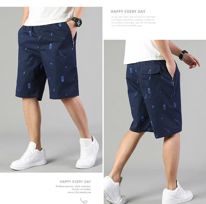 Men Light Weight Beach Shorts Summer Casual Sweat Shorts Baggy Sports Wide Leg Print Gym Running Shorts