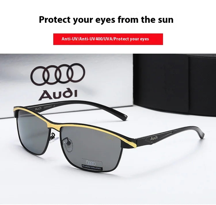 Luxury brands AUDI Sunglasses for Men Polarized Sun Glassesn UV400 Driving Motorcycle Outdoor Cycling Glasses AntiGlare Lens 551