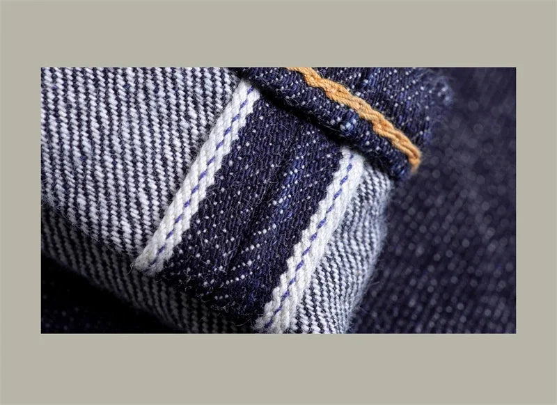 Denim Jeans Loose Fit Straight Leg Pants Amekaji DN-0006