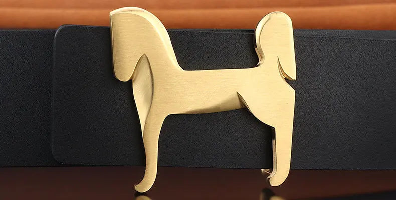 High grade Stainless steel horse slide buckle men belts 3.8cm wide genuine leather Waistband cowboy casual ceinture homme