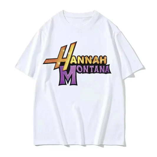 New Hannah Montana Tee Women Modern Style Graphic T Shirt Girl Funny Streetwear Japanese Clothes Y2k Clothes  Women Clothing