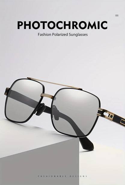 Brand Design Square Polarized Sunglasses Man Photochromic Sun Glasses Woman Anti-glare Driving Goggles Oculos zonnebril heren
