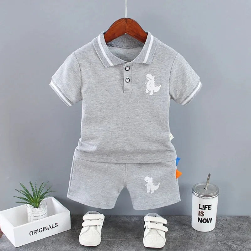 New Summer Baby Boys Clothes Children Cartoon T-Shirt Shorts 2Pcs/Set Kids Clothing Set Infant Casual Costume Toddler Tracksuits