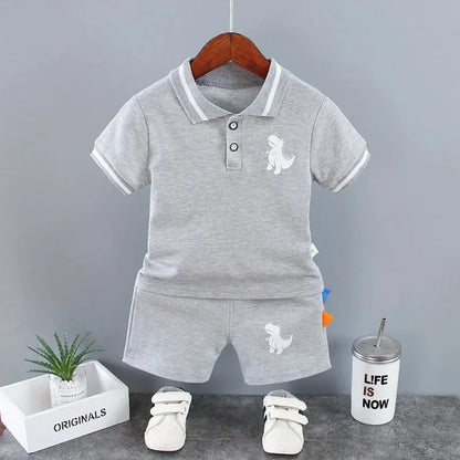 New Summer Baby Boys Clothes Children Cartoon T-Shirt Shorts 2Pcs/Set Kids Clothing Set Infant Casual Costume Toddler Tracksuits