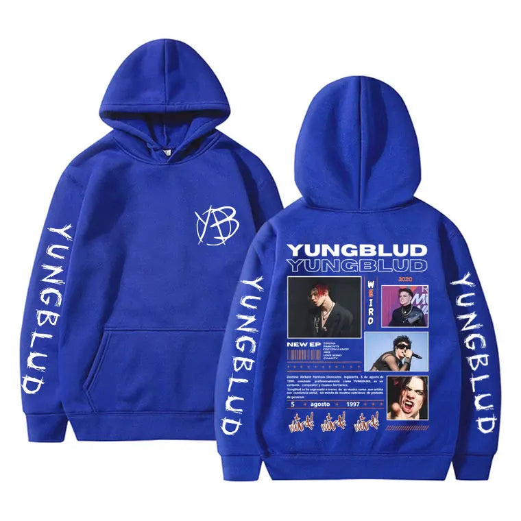 Yungblud Weird Music Album Graphic Hoodie Men Alternative Rock Oversized Sweatshirt Men's Clothing Hip Hop Vintage Streetwear