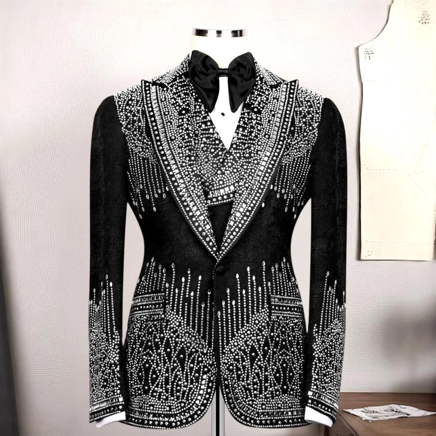 Suit For Men Exclusive Design Wedding Suit, Men's Suit, Party , Prom Men Tuxedo, Stone Embroidered Tuxedo