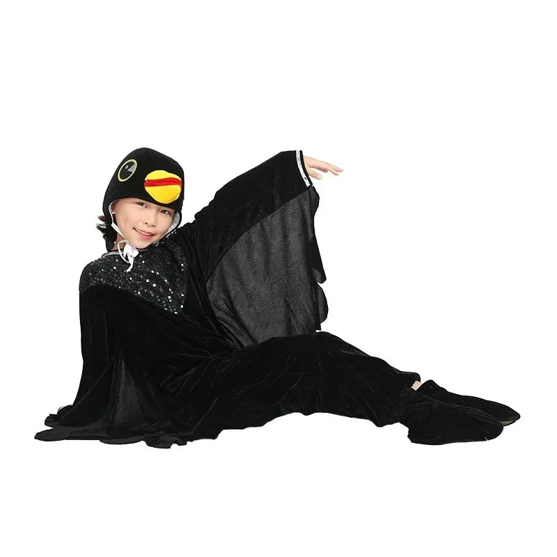 Kids Adults  Animal Bird Oriole Parrot Swallow Eagle Woodpecker Cosplay  Fancy Dress Jumpsuit Costume Gifts Set Halloween