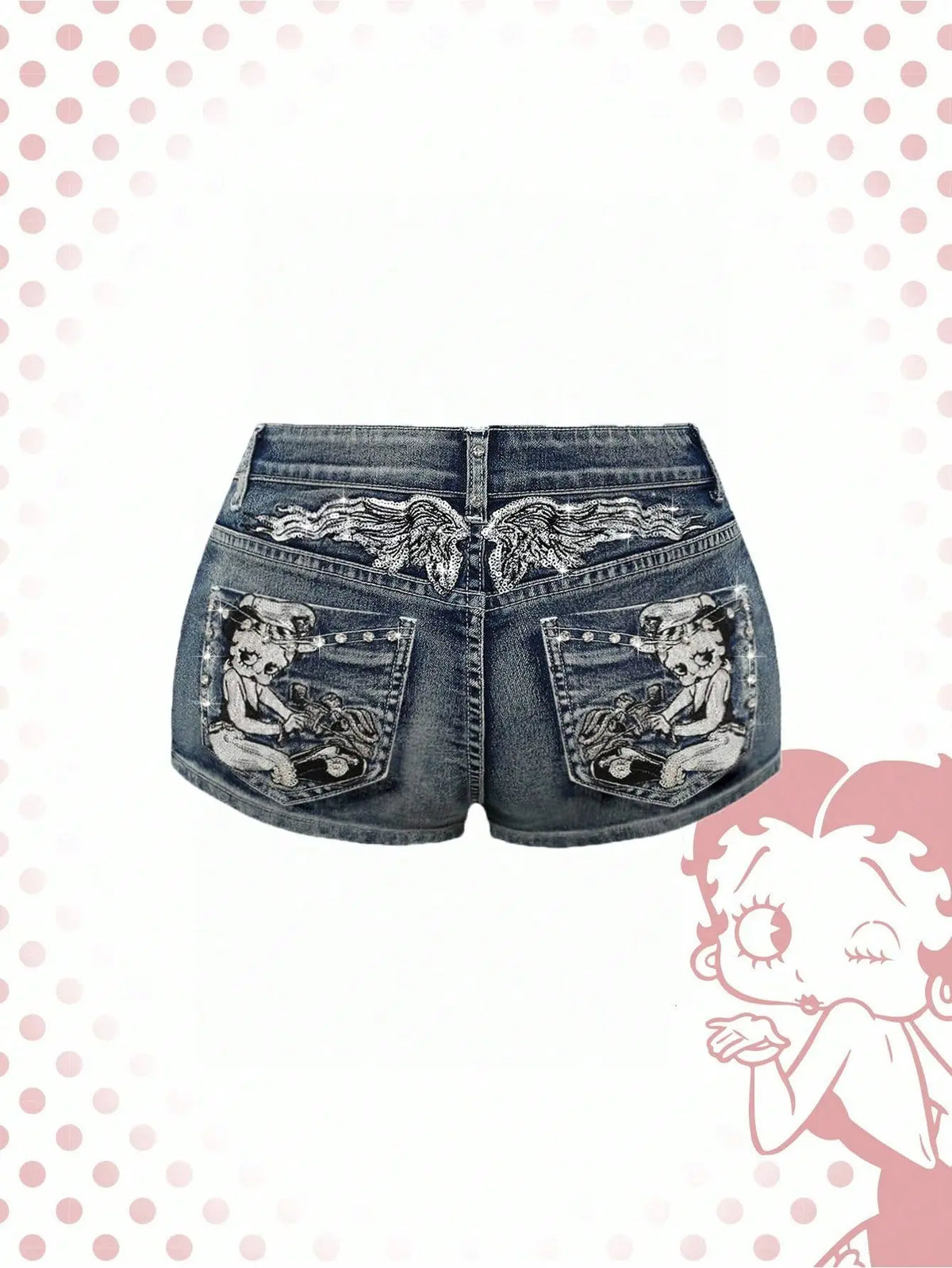 Women's Blue Denim Shorts Y2k Jeans Harajuku American Vintage High Waist Jorts Casual Jeans 2000s Embroidery Sexy Clothes Summer