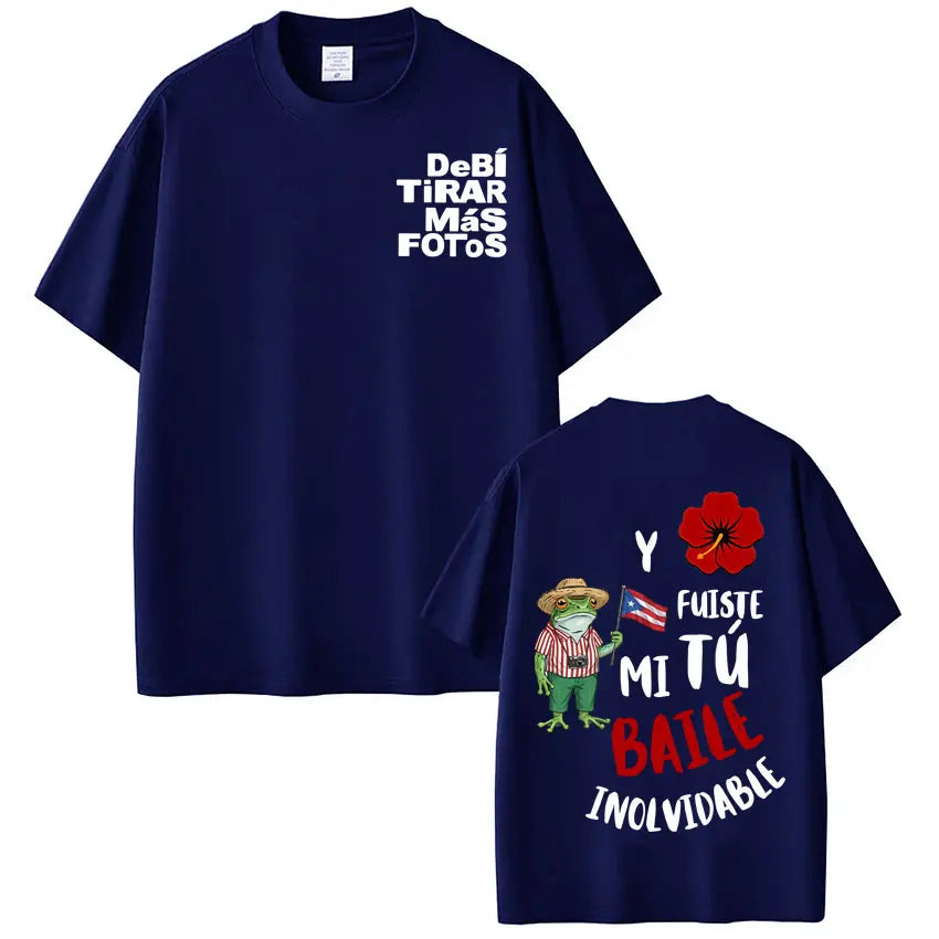Rapper Bad Bunny Tour 2026 Graphics T-Shirt Men Women Vintage T Shirts Short-sleeved 100% Cotton Hip-hop Aesthetics T-shirts