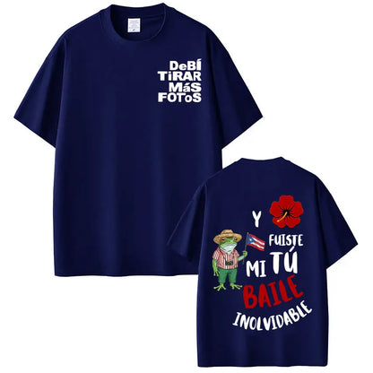 Rapper Bad Bunny Tour 2026 Graphics T-Shirt Men Women Vintage T Shirts Short-sleeved 100% Cotton Hip-hop Aesthetics T-shirts