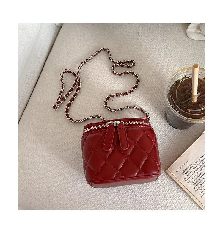 Mini Lingge Shoulder Bag Luxury Designer Bags for Women 2023 Fashion Chains Crossbody Bag Box Handbags Lipstick Coins Purses New