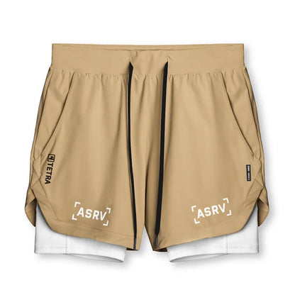 Mens Quick Dry 2 in 1 Double-deck Shorts Gym Fitness Basketball Jogger Short Pants Summer Sports Workout Bottoms Sweatpants