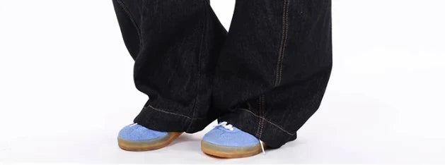American Retro Deconstructed Bla Knife  Jeans Women's Loose Silhouette Wide Leg Floor Length Trousers Casual High Waist...